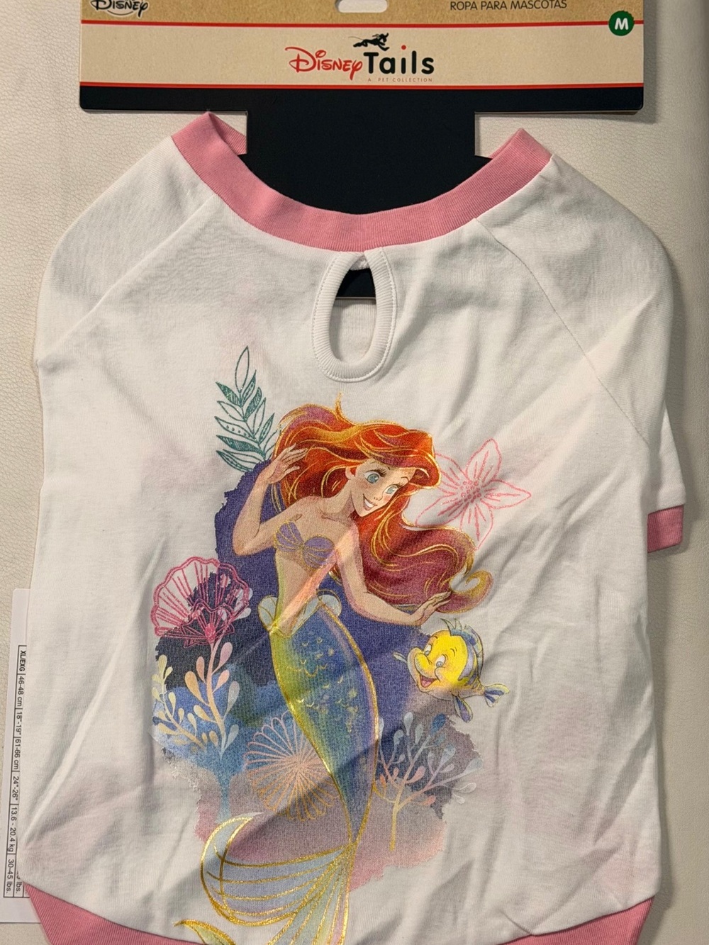 Disney Tails The Little Mermaid Ariel Dog Shirt – Size M (NWT) 🧜♀️🐚